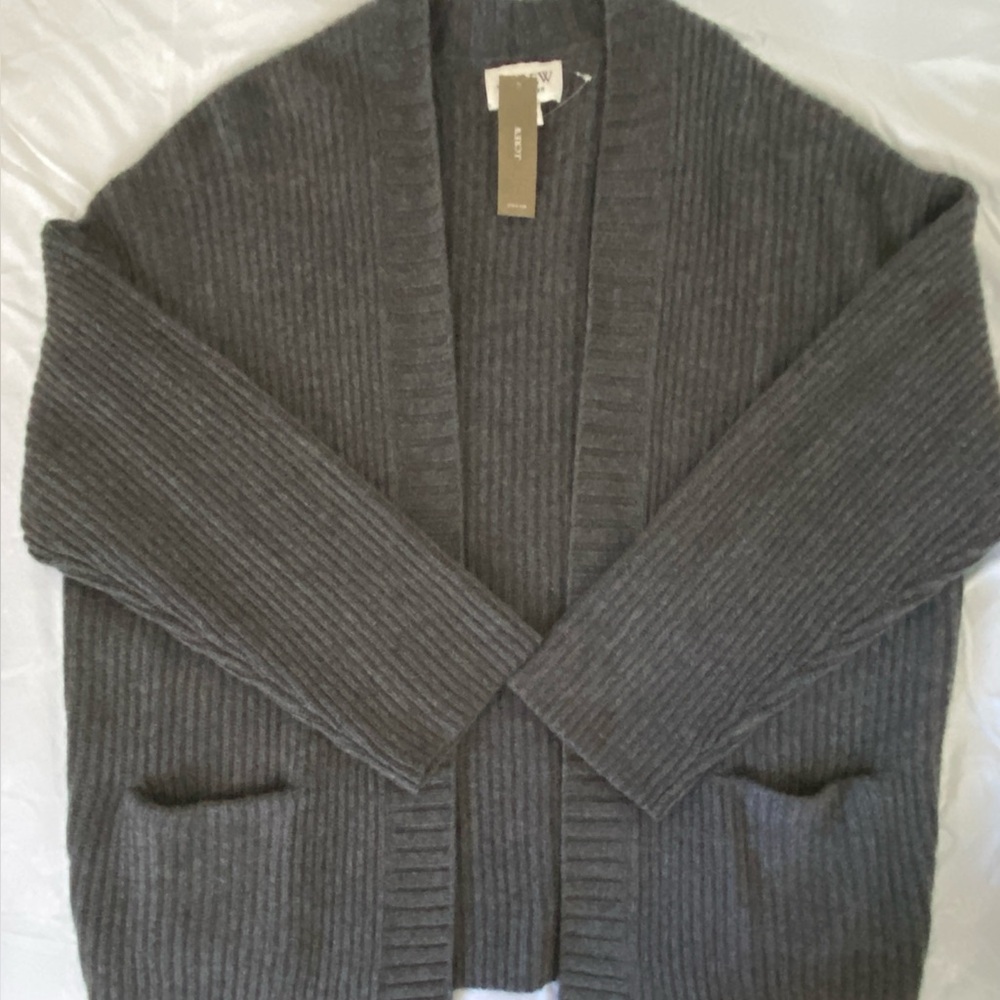 J.Crew collection ribbed cashmere relaxed cardigan sweater